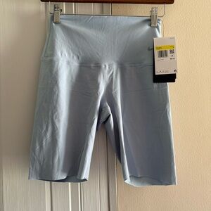 Nike Zenvy Women's Gentle-Support High-Waisted 8" Biker Shorts Blue Sz Small NWT